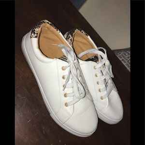 TAXI Sporty Leather Accented Tennis Shoes